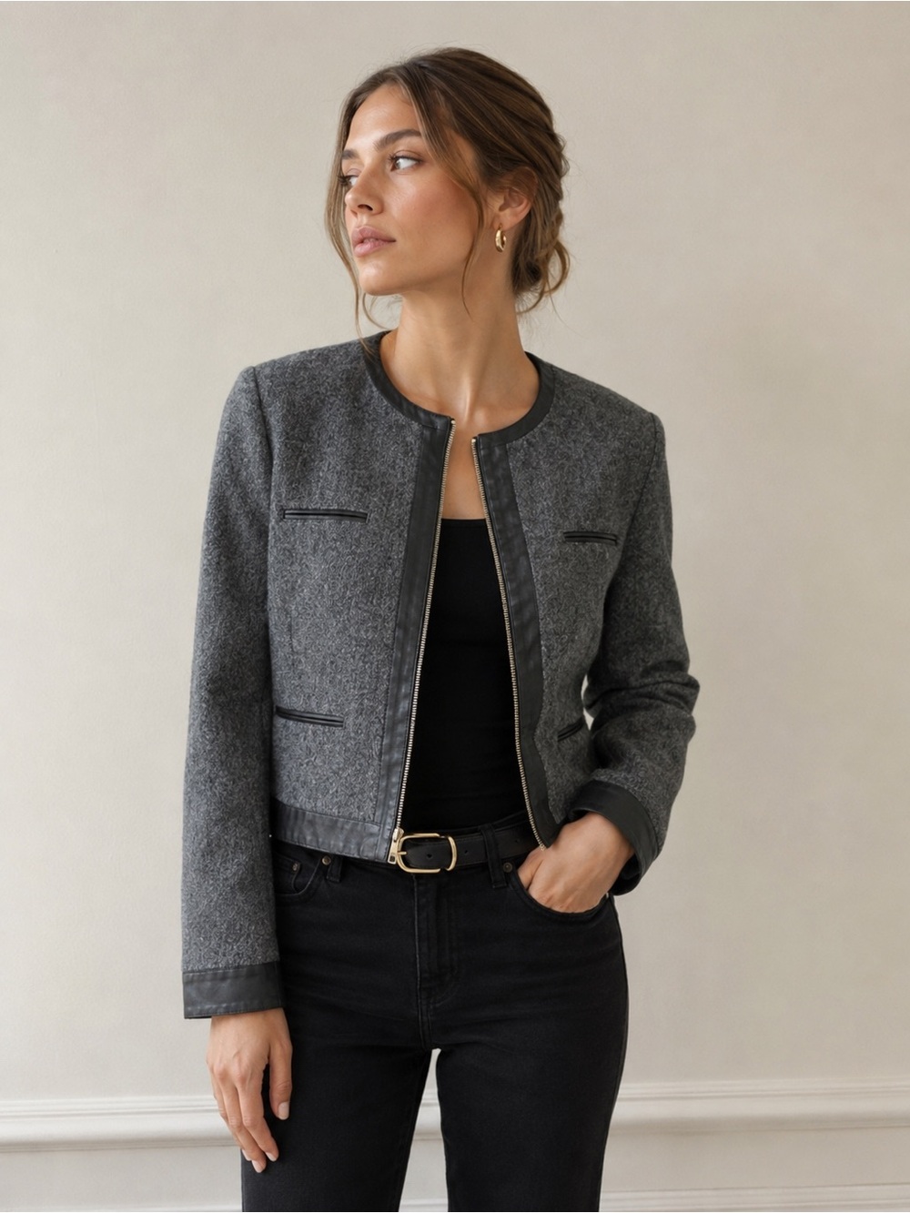 Judith & Charles Zip Up Blazer